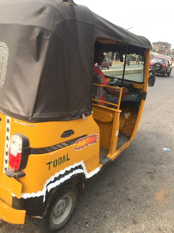 Keke napep tricycle on the move